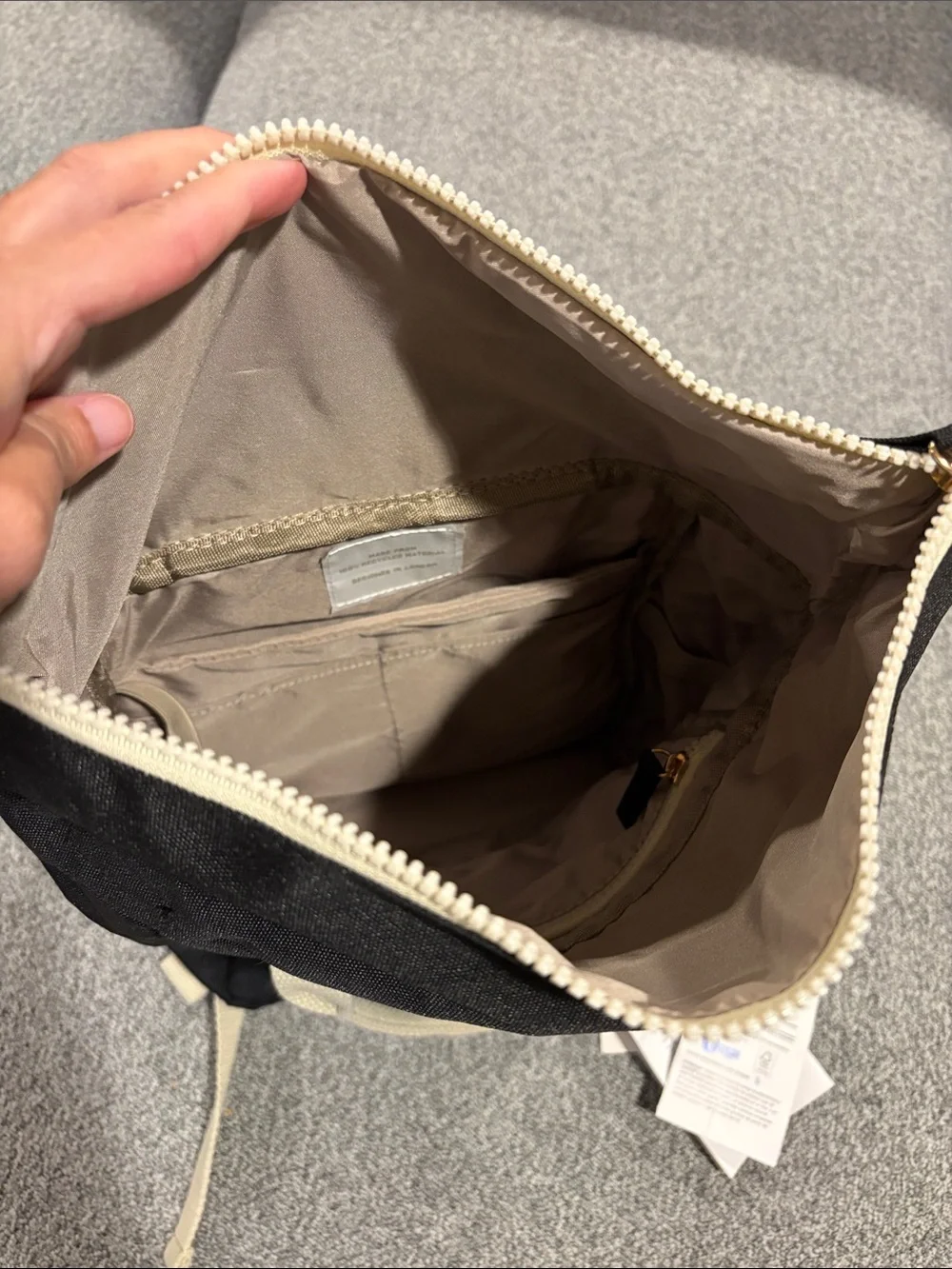 Kind Bag London Backpack with Cream Handles